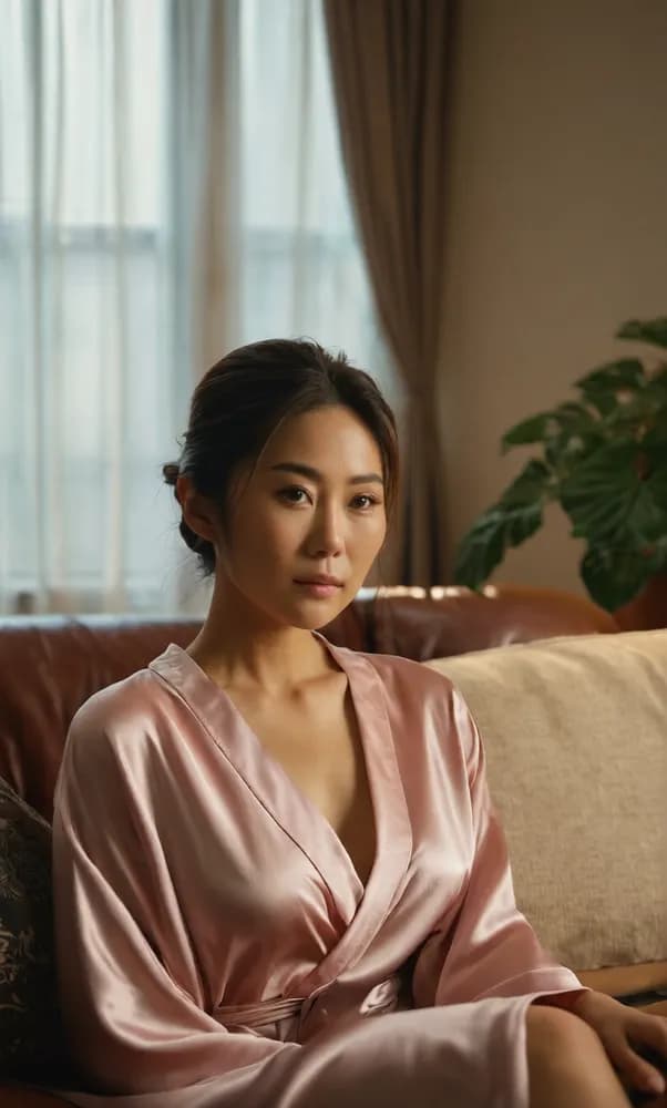 Sau khi chỉnh: cùng tấm ảnh đó, chiếc đèn cây đã được xóa và mảng tường phía sau được lấp lại